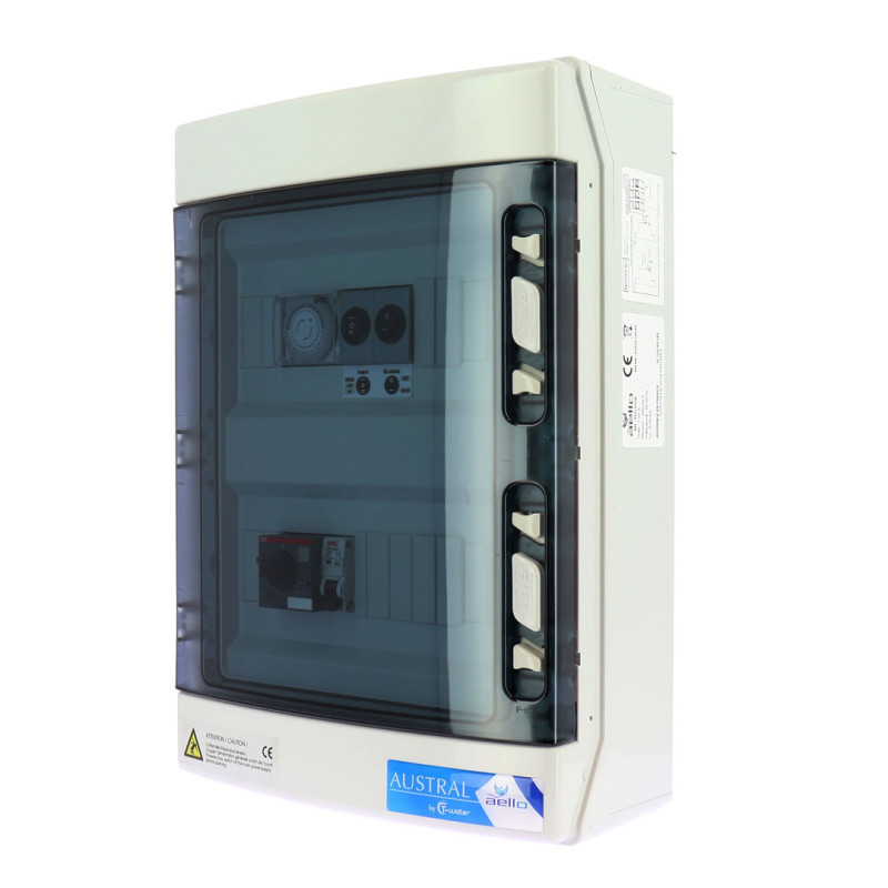 Coffret de gestion piscine filtration et projecteur 100 W - A-230 V