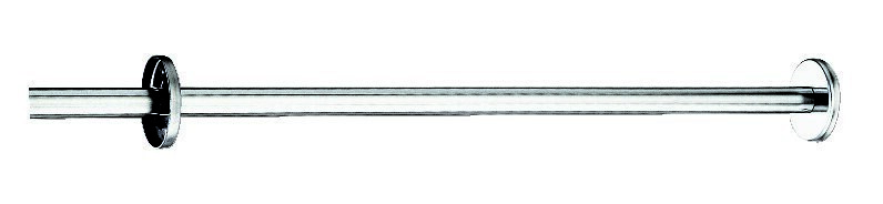 Porte-rideau droit Inox poli brillant, réf. 2359