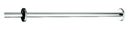 Porte-rideau droit Inox poli brillant, réf. 2359