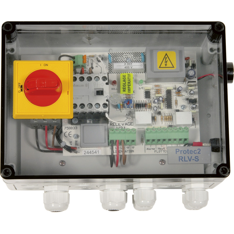 Coffret de gestion une pompe PROTEC 2 "RLV-S" / Rel.+sect.