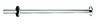 Porte-rideau droit Inox poli brillant, réf. 355
