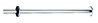 Porte-rideau droit Inox poli brillant, réf. 4359