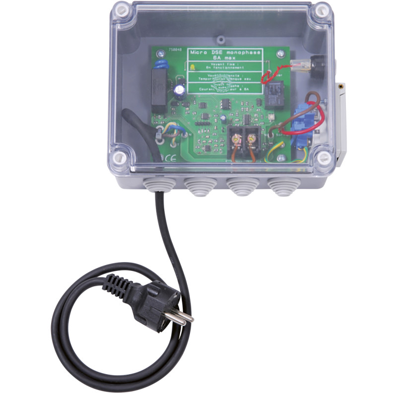 Coffret de protection et manque d'eau MICRO-DSE-6.5A Monophasé