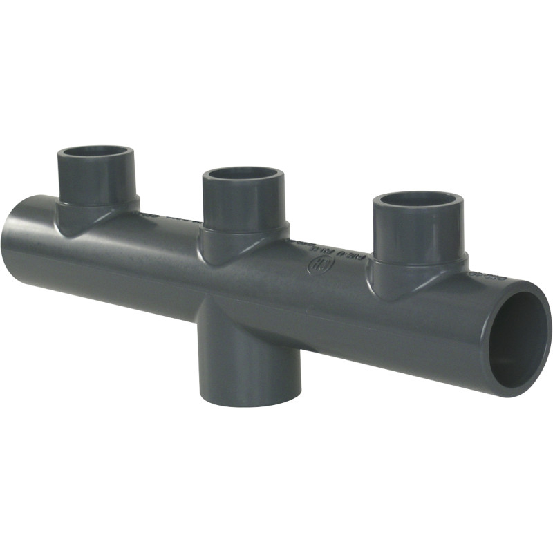 Collecteur PVC-3 X mâle Et 1 X Femelle à coller