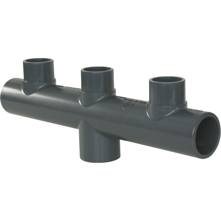 Collecteur PVC-3 X mâle Et 1 X Femelle à coller