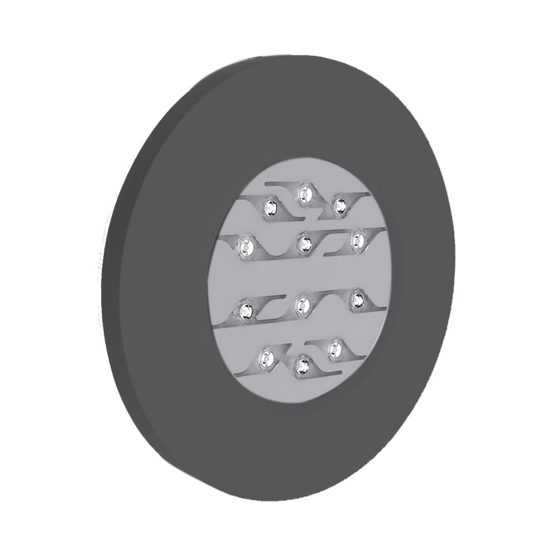 Projecteur rond anthracite 12 LEDS 28 W pour piscines