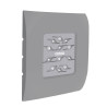 Projecteur carré gris 6 LEDS 16 W pour piscines