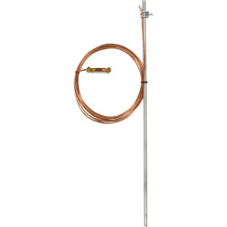 Kit Terre - Piquet de terre + Tresse cuivre de 5 Monophasé