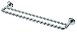 Porte-serviette 2 barres Ø20 L.600 Inox, réf. 510790S
