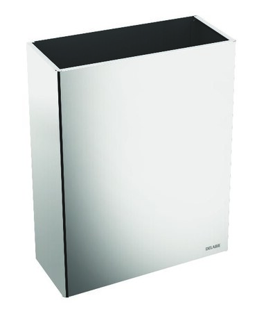 Poubelle rectangulaire murale 38L Inox 304