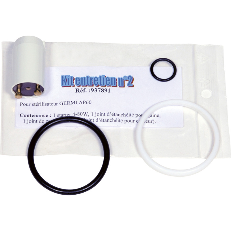Kit entretien U.V. N°2 pour filtre Germi Ap60 Et Ap36