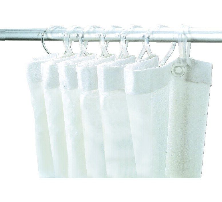 Rideau de douche 0,90x2,00 m PVC blanc