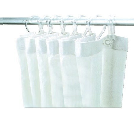 Rideau de douche 1,80x1,80 m PVC blanc