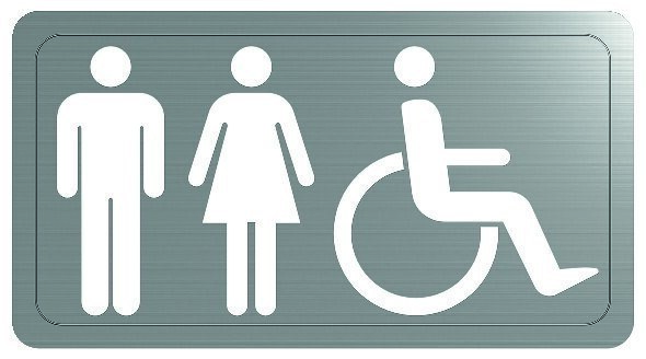 Pictogramme toilette inox
