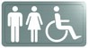 Pictogramme toilette inox
