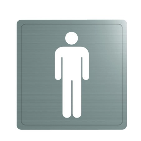 Silhouette murale Homme Inox 304 satiné