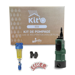 KIT'O pour réutilisation eau de pluie: Pompe + Filtre