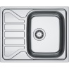 Évier Inox FLL 611-62 FLASH 1 cuve, avec égouttoir (réversible) - 620x500mm - vidage manuel