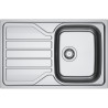 Évier Inox FLL 611-78 FLASH 1 cuve, avec égouttoir (réversible) - 780x500mm - vidage manuel