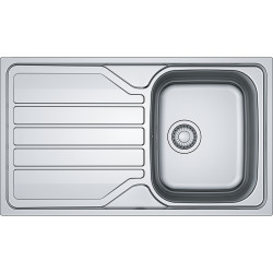 Évier Inox FLL 611-86 FLASH 1 cuve, avec égouttoir (réversible) - 860x500mm - vidage manuel