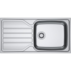 Évier Inox FLL 611-XL FLASH 1 cuve XL, avec égouttoir (réversible) - 1000x500mm - vidage manuel