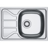 Évier Inox FLN 611-62/44 FLASH 1 cuve, avec égouttoir (réversible) - 620X435mm
