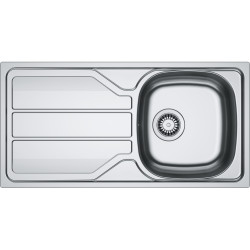 Évier Inox FLN 611-86/44 FLASH 1 cuve, avec égouttoir (réversible) - 860X435mm