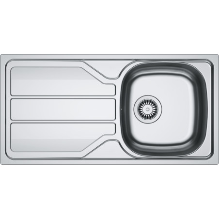 Évier Inox FLN 611-86/44 FLASH 1 cuve, avec égouttoir (réversible) - 860X435mm