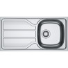 Évier Inox FLN 611-86/44 FLASH 1 cuve, avec égouttoir (réversible) - 860X435mm