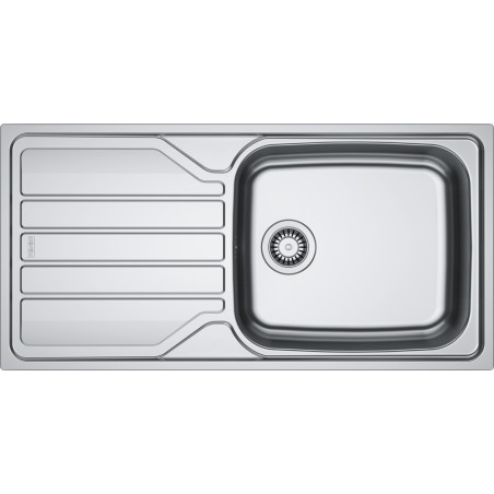Évier Inox FLN 611-XL FLASH 1 cuve XL, avec égouttoir (réversible) - 1000x500mm - vidage automatique