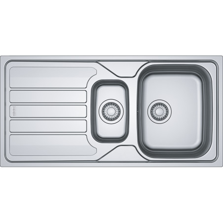 Évier Inox FLN 651 FLASH 1 cuve 1/2, avec égouttoir (réversible) - 1000x500mm - vidage automatique