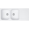 Évier Fradeko KITE 621 2 cuves, avec égouttoir (réversible) - 1160x500mm