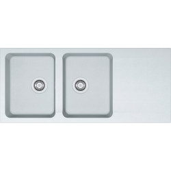 Évier Tectonite OID 621 ORION 2 cuves, avec égouttoir (réversible) - 1160x510mm