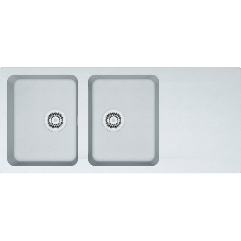 Évier Tectonite OID 621 ORION 2 cuves, avec égouttoir (réversible) - 1160x510mm