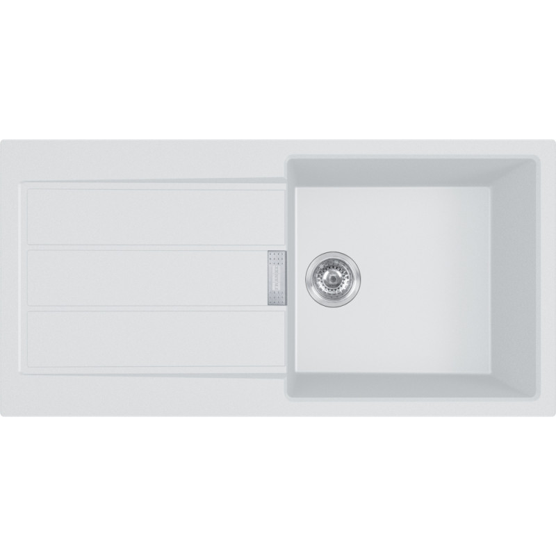 Évier Tectonite S2D 611-100 SIRIUS 2 1 cuve, avec égouttoir (réversible) - 1000x500mm