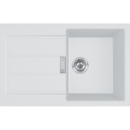 Évier Tectonite S2D 611-78 SIRIUS 2 1 cuve, avec égouttoir (réversible) - 780x500mm