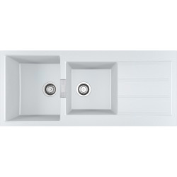 Évier Tectonite S2D 621 SIRIUS 2 2 cuves, avec égouttoir (réversible) - 1160x500mm