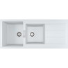 Évier Tectonite S2D 621 SIRIUS 2 2 cuves, avec égouttoir (réversible) - 1160x500mm