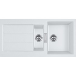 Évier Tectonite S2D 651 SIRIUS 2 1 cuve 1/2, avec égouttoir (réversible) - 1000x500mm