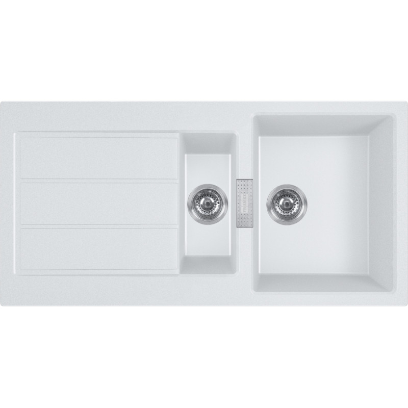 Évier Tectonite S2D 651 SIRIUS 2 1 cuve 1/2, avec égouttoir (réversible) - 1000x500mm