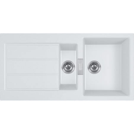 Évier Tectonite S2D 651 SIRIUS 2 1 cuve 1/2, avec égouttoir (réversible) - 1000x500mm