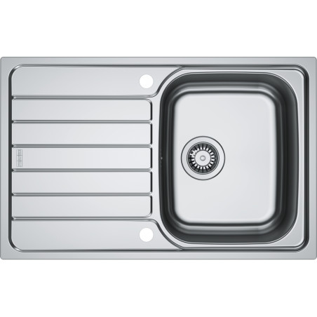Évier Inox SKL 611-78 SPARK 1 cuve, avec égouttoir (réversible) - 780x500mm