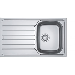 Évier Inox SKL 611-86 SPARK 1 cuve R80, avec égouttoir (réversible) - 860x500mm