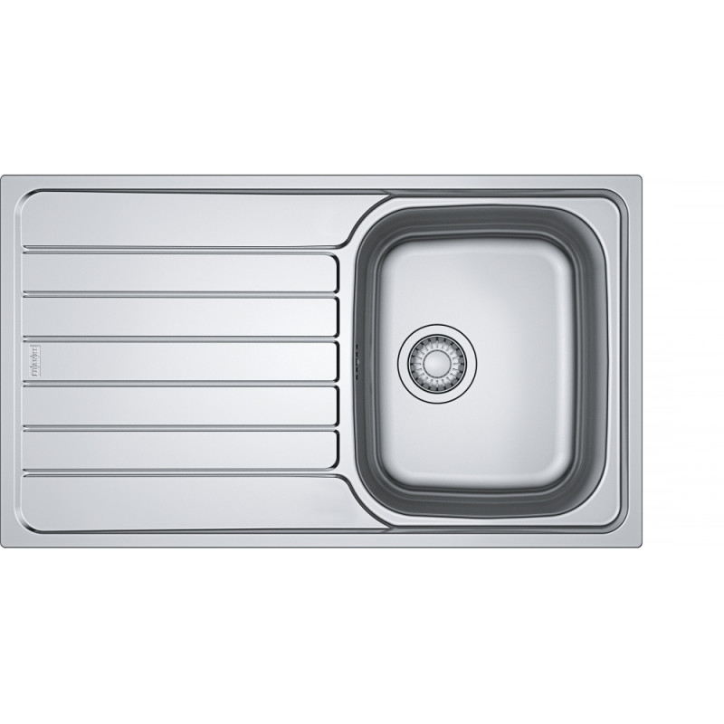 Évier Inox SKL 611-86 SPARK 1 cuve R80, avec égouttoir (réversible) - 860x500mm