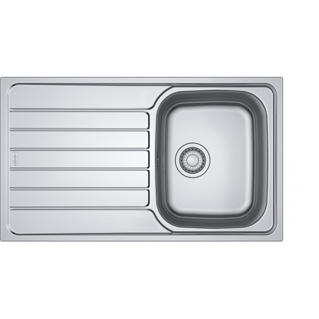 Évier Inox SKL 611-86 SPARK 1 cuve R80, avec égouttoir (réversible) - 860x500mm