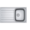 Évier Inox SKL 611-86 SPARK 1 cuve R80, avec égouttoir (réversible) - 860x500mm