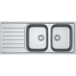 Évier Inox SKL 621 SPARK 2 cuves R80, avec égouttoir (réversible) - 1160x500mm