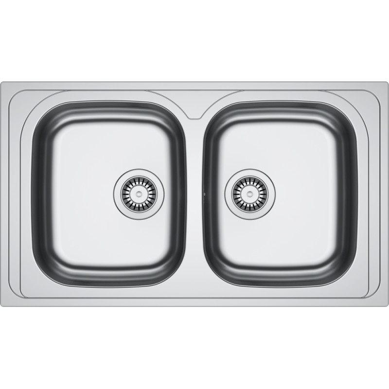 Évier Inox SKX 620 SPARK cuve inox, 2 cuves - 860x500mm