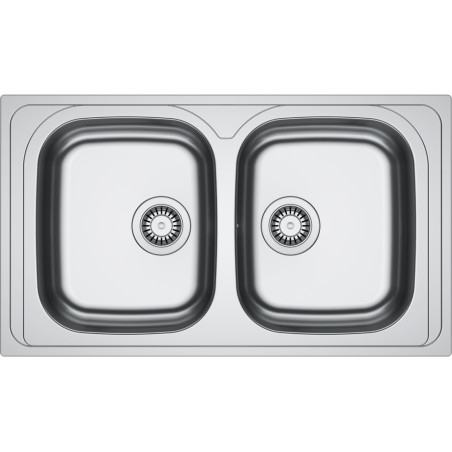 Évier Inox SKX 620 SPARK cuve inox, 2 cuves - 860x500mm