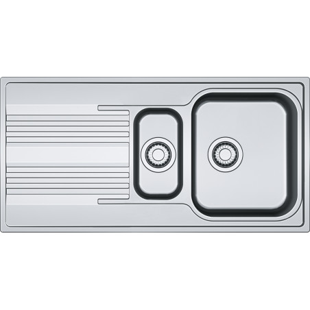 Évier Inox SRL 651 SMART 1 cuve 1/2 R70, avec égouttoir (réversible) - 1000x500mm